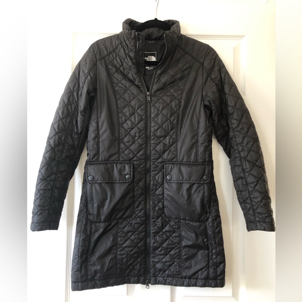 Black Quilted North Face Coat/Jacket